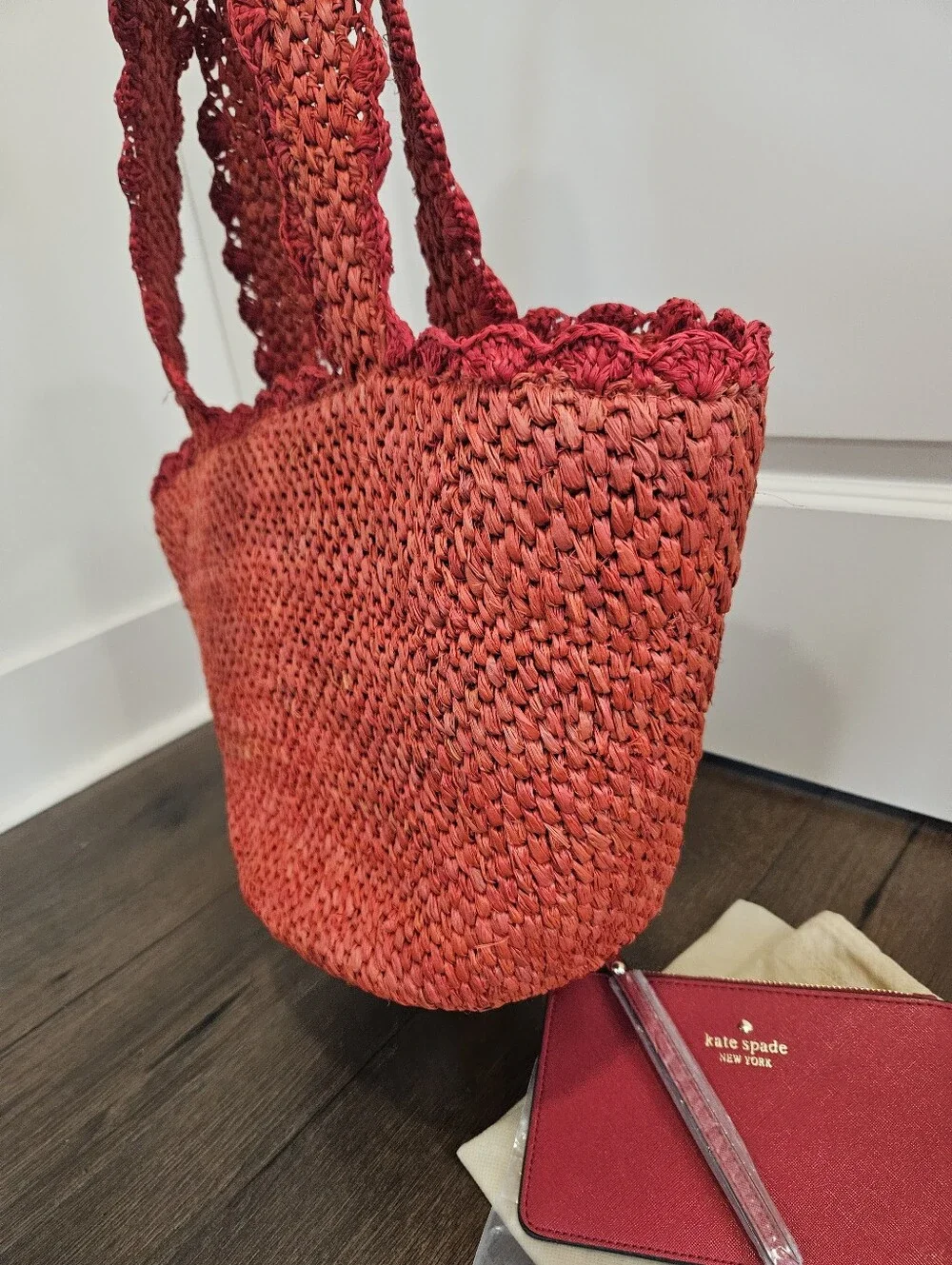 NWT Kate Spade NY x Target Raffia Bow Tote + Kate Spade NY Wristlet Bundle